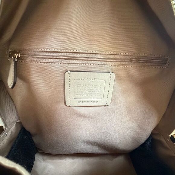 Coach Kenley Backpack Chalk White Crossgrain Leather Gold C5680 main image 5